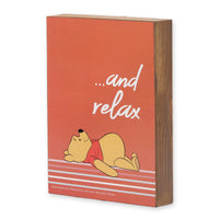 Thumbnail for Winnie the Pooh Relax Striped Wood Wall Decor