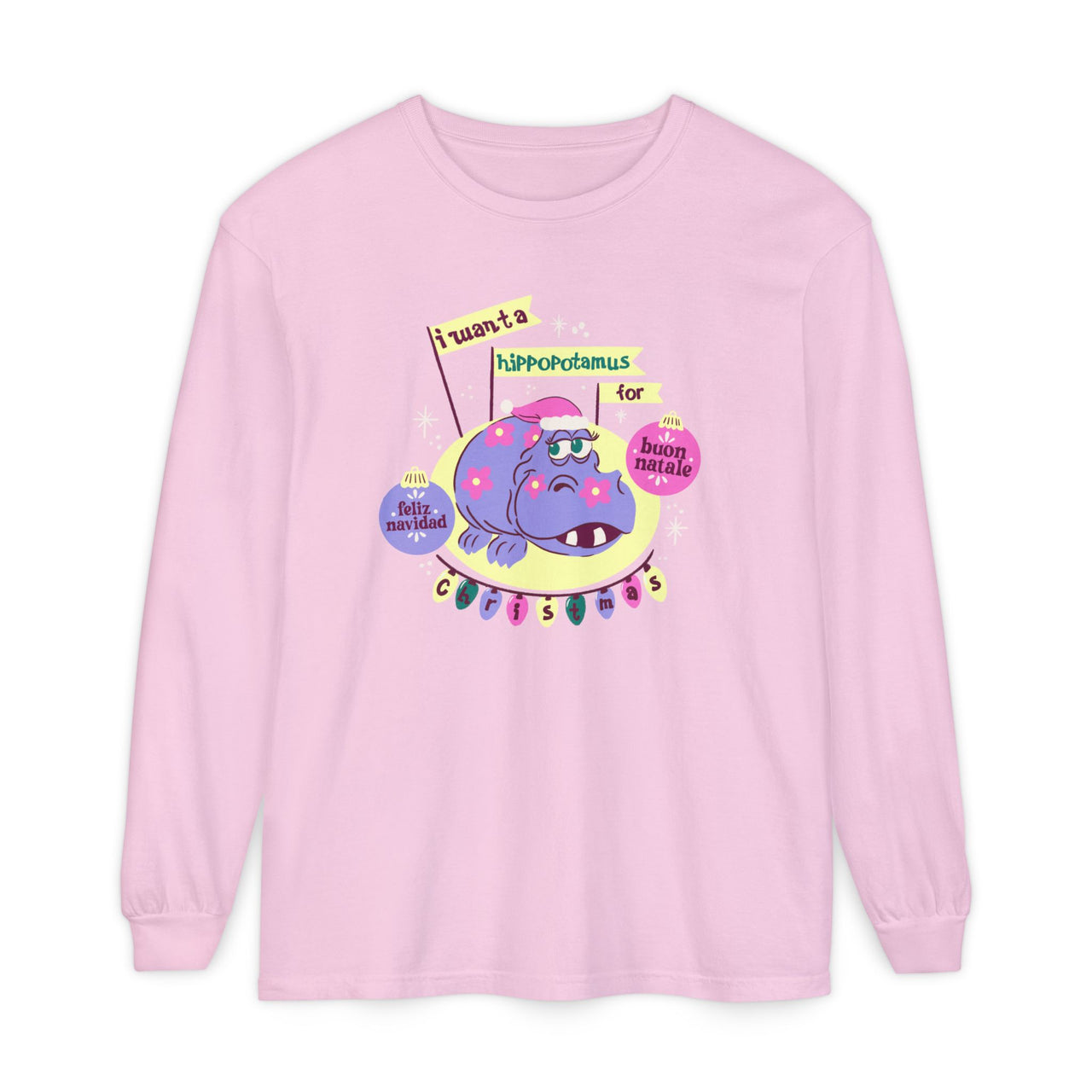 Long Sleeve - Hippo Christmas