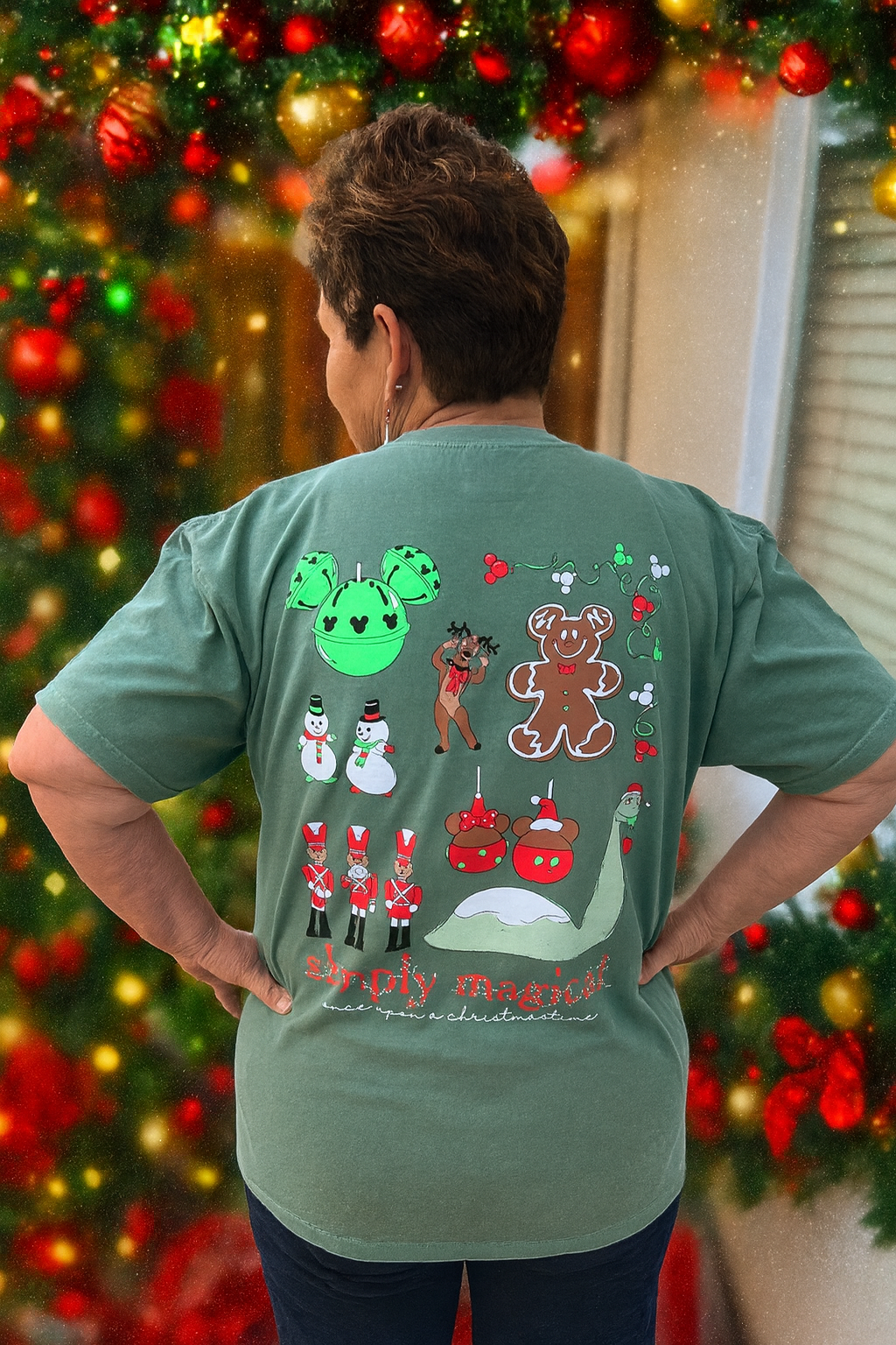 Light Green Simply Magical Christmas Tee