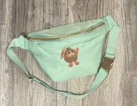 Thumbnail for Little Coconut Pirate Embroidered Mint Sling Bag