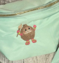 Thumbnail for Little Coconut Pirate Embroidered Mint Sling Bag