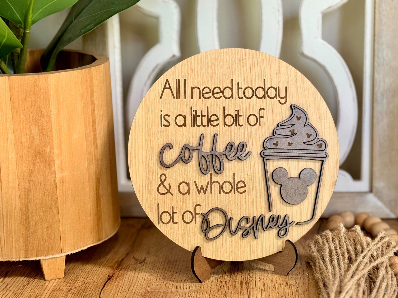 Coffee & Disney Shelf Sitter