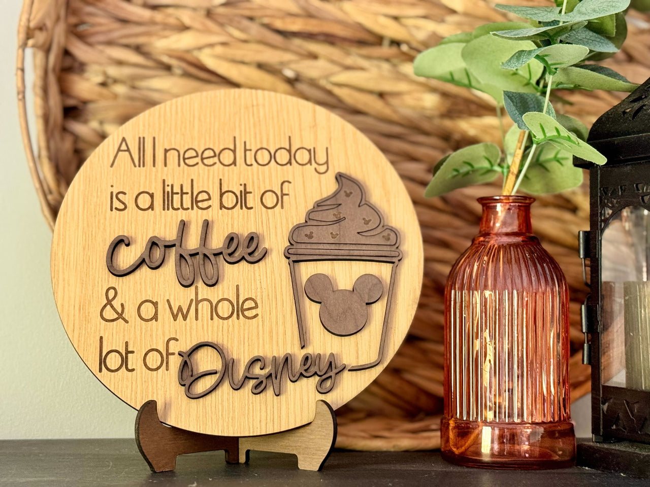 Coffee & Disney Shelf Sitter