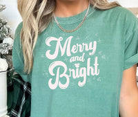 Thumbnail for Merry and Bright Light Green Tee