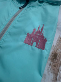 Thumbnail for Aqua Quarter Zip Charles River Rain Jacket- Metallic Pink Castle