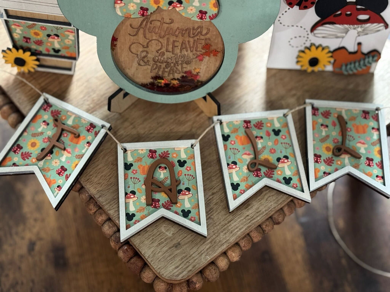 Autumn Leaves & Disney Please Tier Tray Set