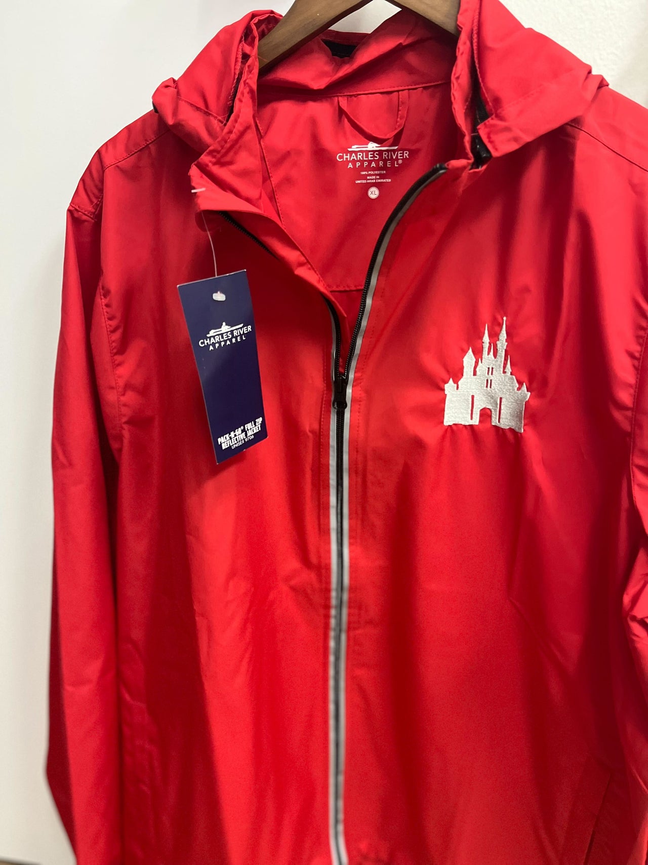 Choose Your Design Red Full Zip Rain Jacket