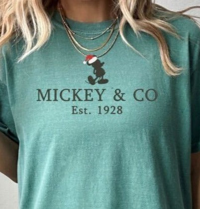 T-Shirt Light Green Est. 1928 Embroidered