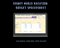 Thumbnail for Disney World Vacation Budget Spreadsheet (Download)
