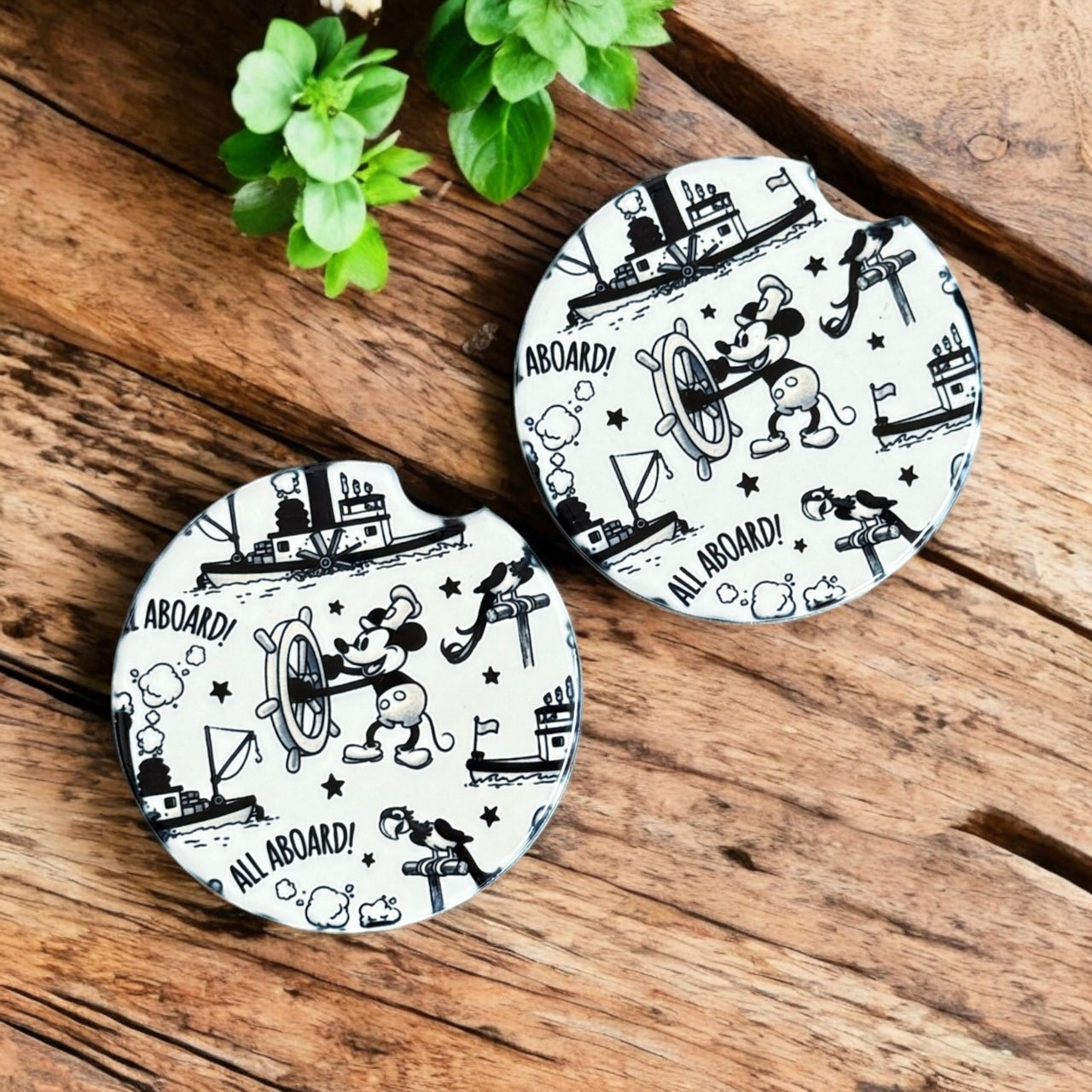 Ceramic Car Coasters Set of 2 All Aboard! (Pre-Order)