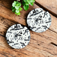Thumbnail for Ceramic Car Coasters Set of 2 All Aboard! (Pre-Order)