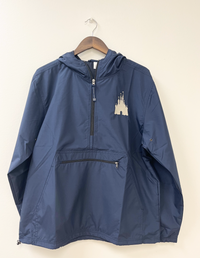 Thumbnail for Sparkly Castle Navy Rain Jacket Quarter Zip
