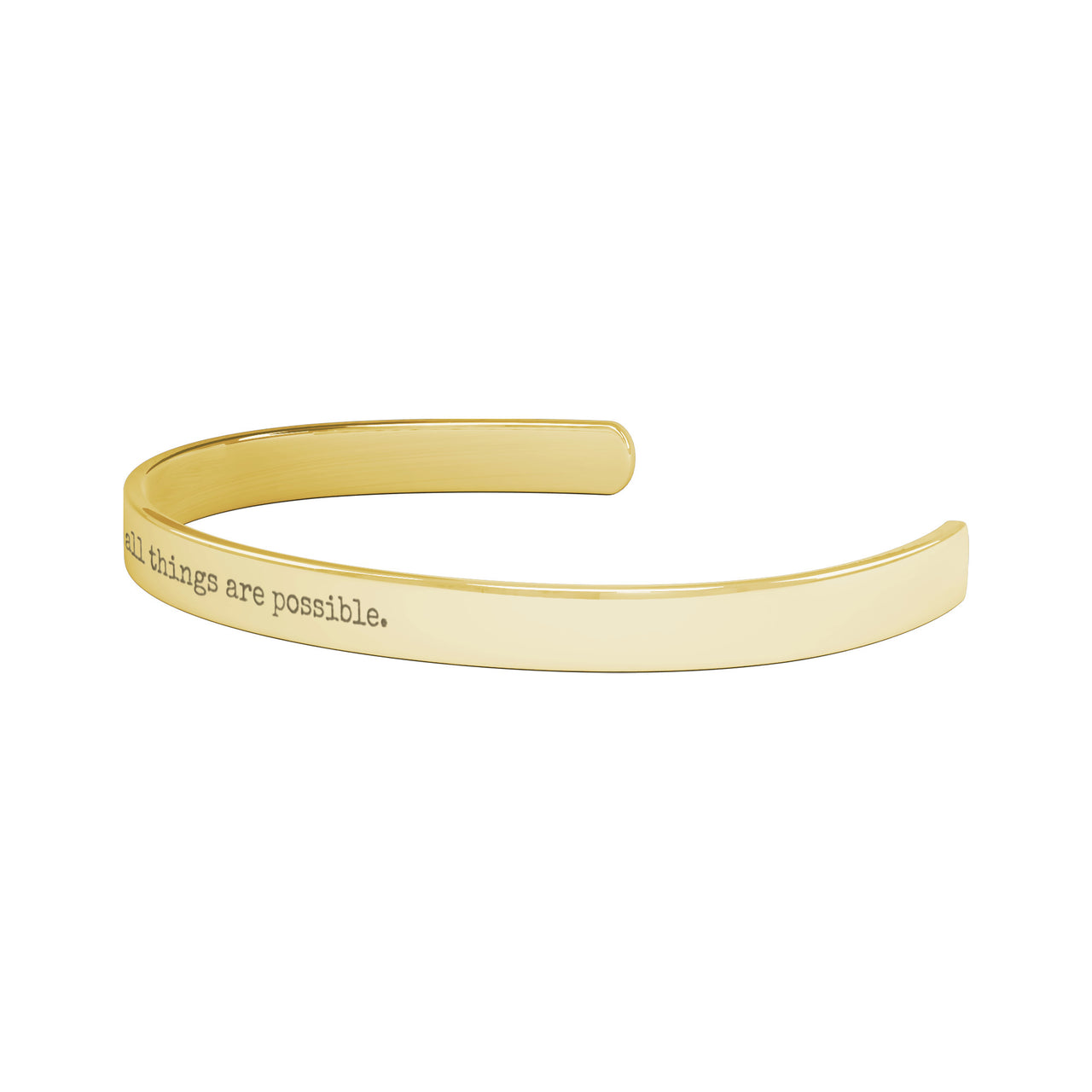 cuff bracelet - all things are possible