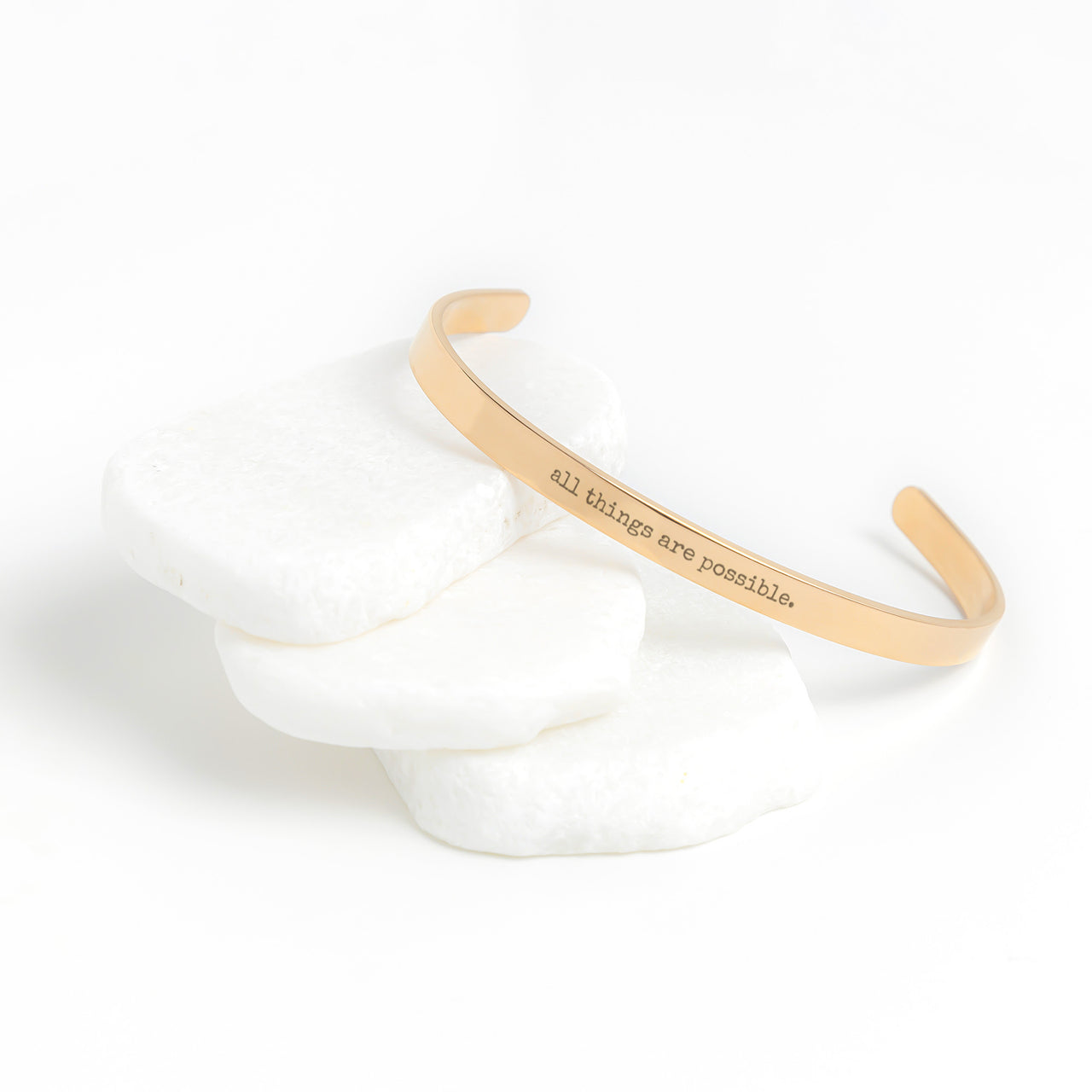 cuff bracelet - all things are possible