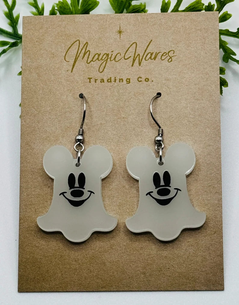 Dangle Ghost Glow in the Dark Earrings