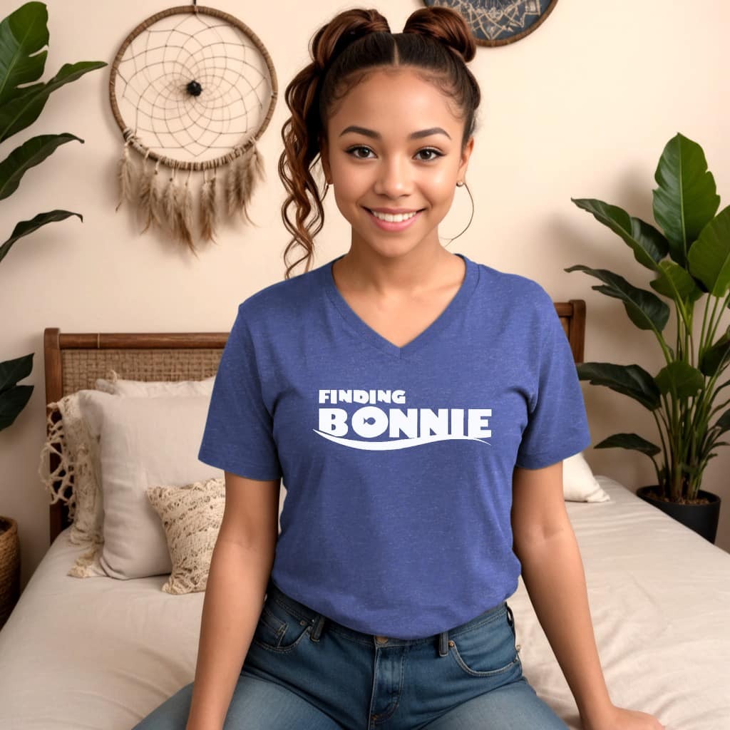 V-Neck Finding Bonnie Tee (Bella Canvas)