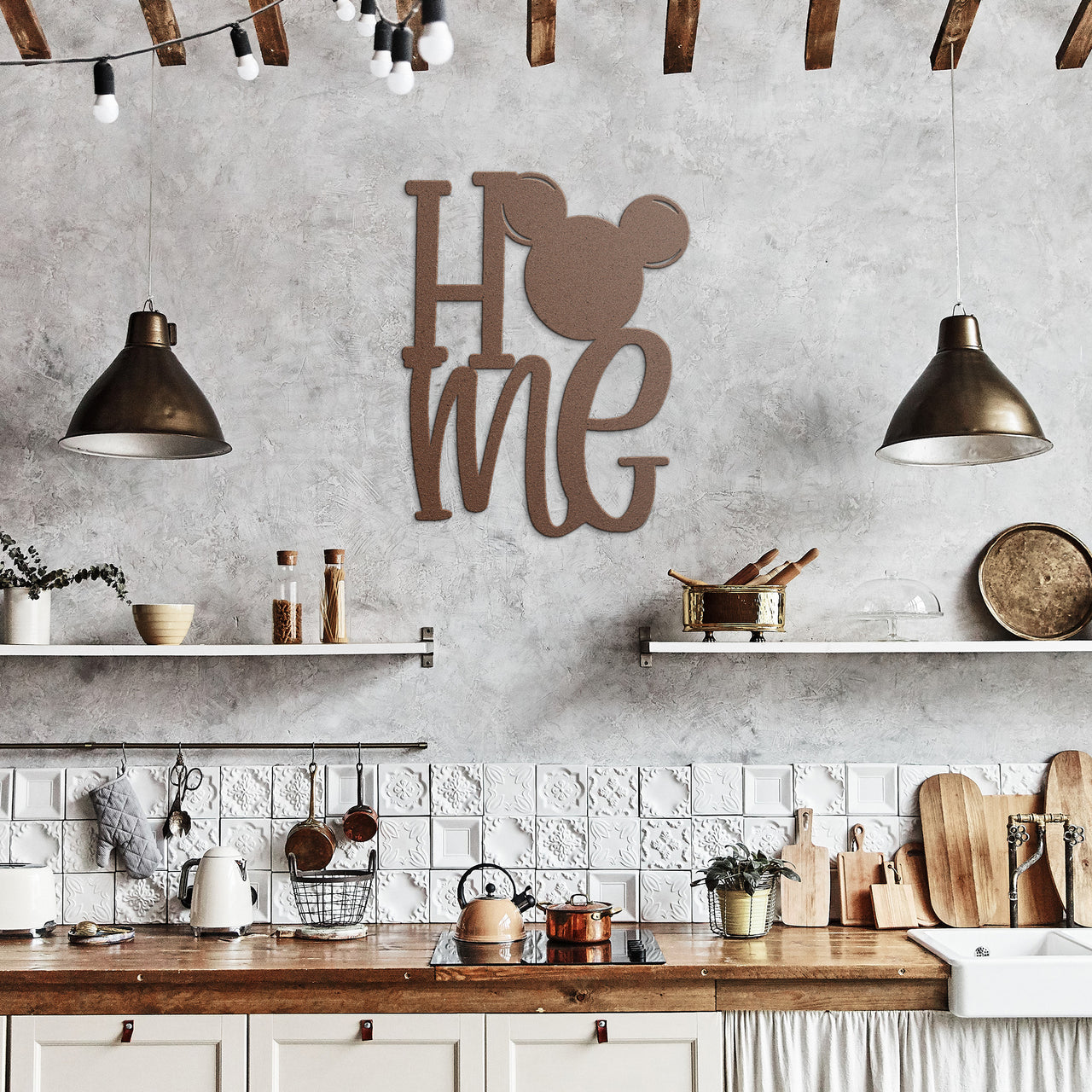 HOME with Ears Metal Sign (pre-order)