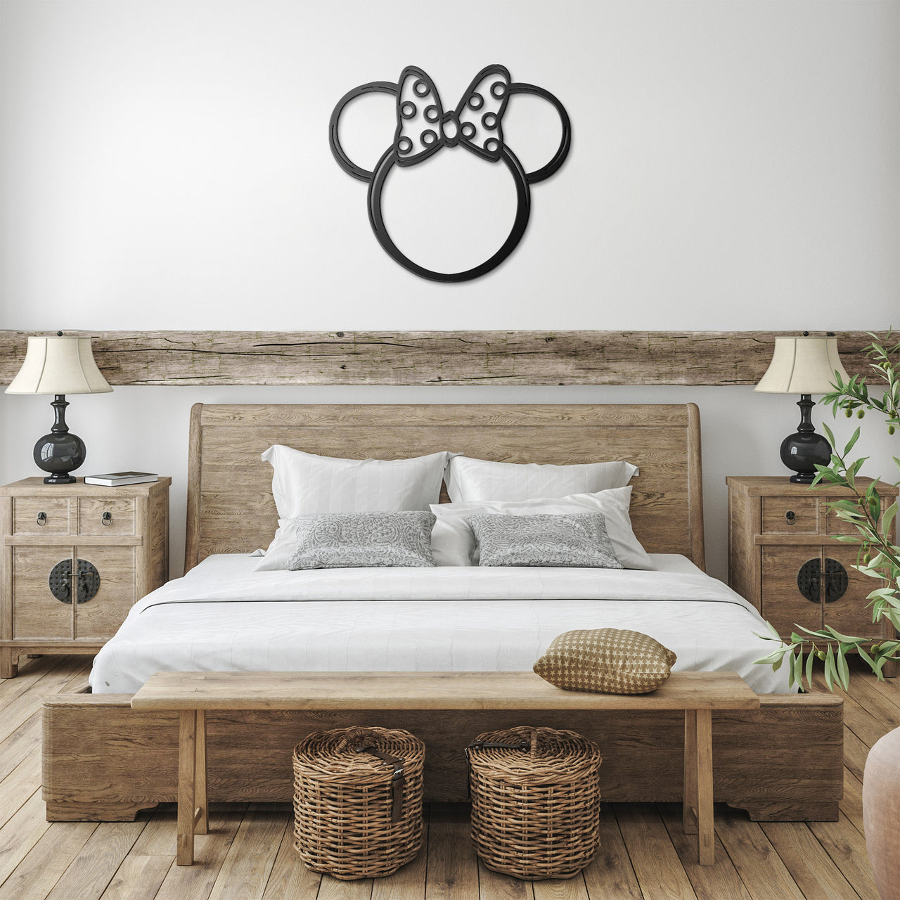 Minnie Bow Metal Wall Art