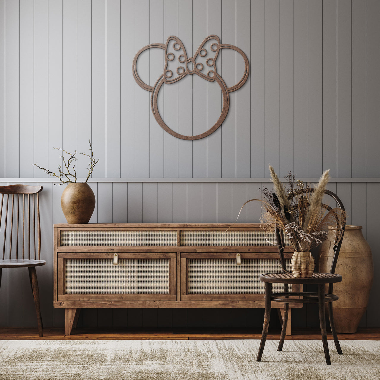 Minnie Bow Metal Wall Art