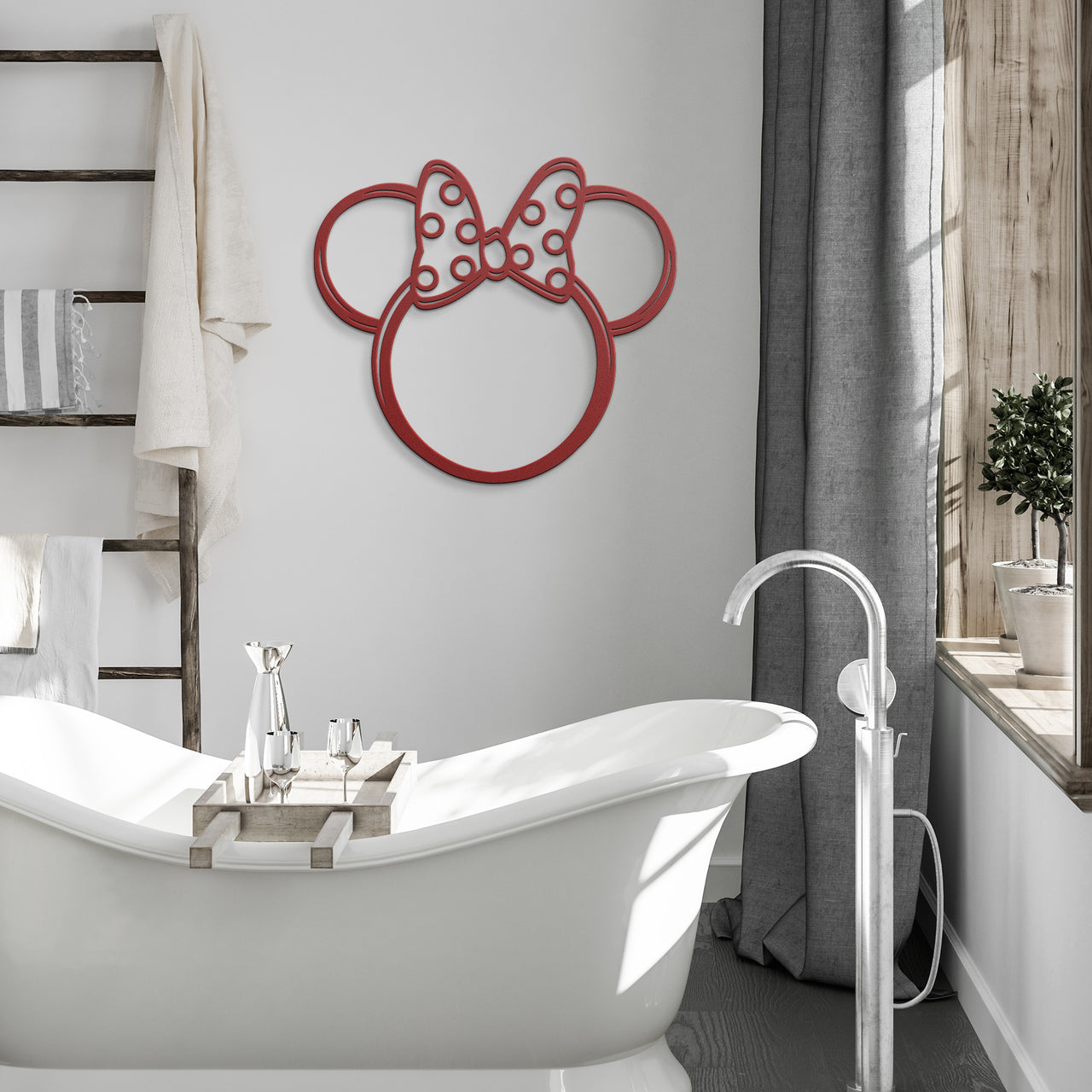 Minnie Bow Metal Wall Art