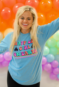 Thumbnail for Happiest Girl On Earth - Long Sleeve Tee