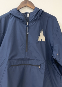 Thumbnail for Sparkly Castle Navy Rain Jacket Quarter Zip
