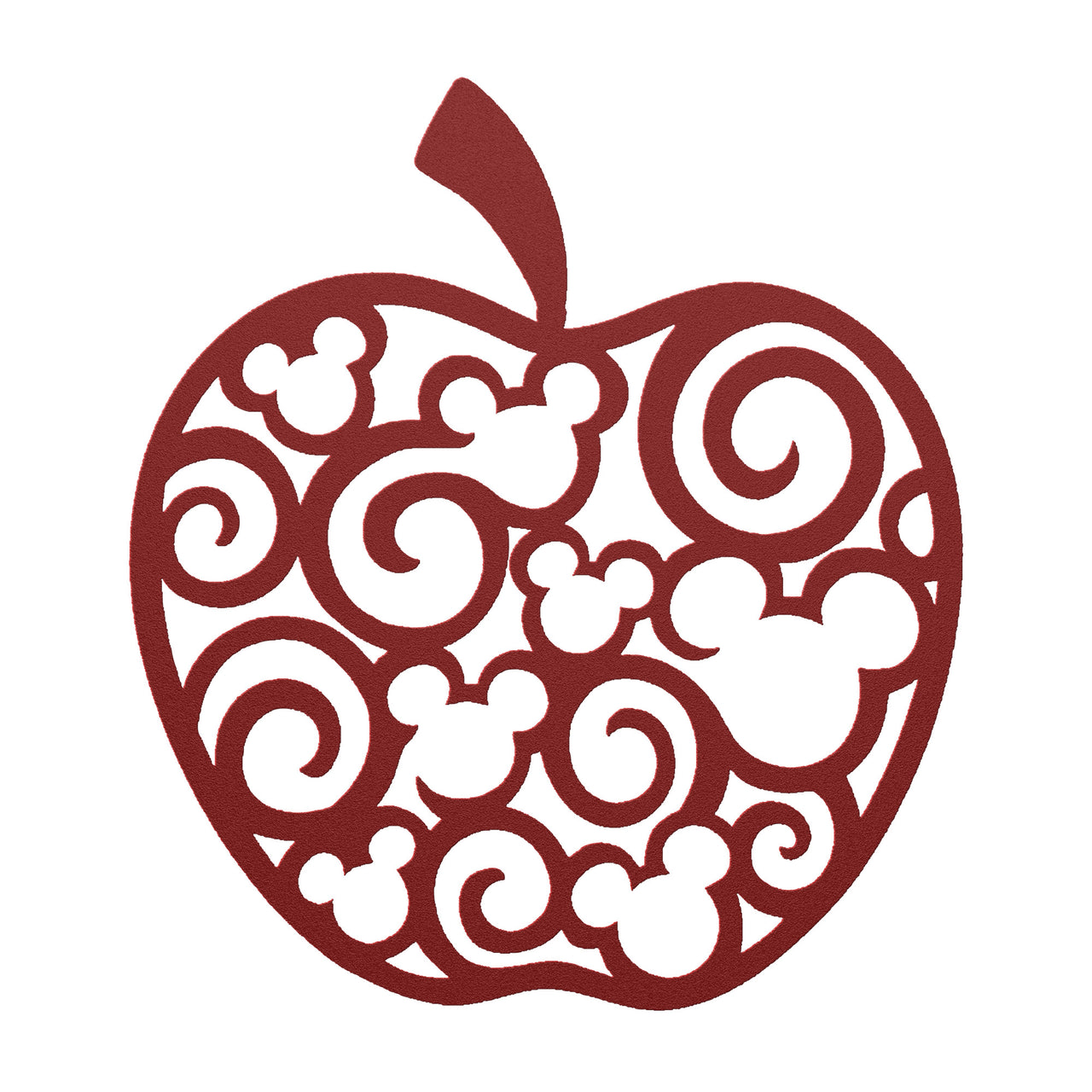 Teacher Mickey Apple Metal Sign
