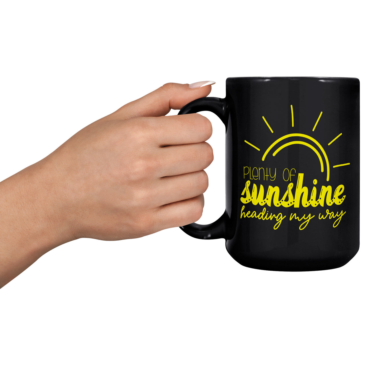 Mug - Plenty Of Sunshine 15 ounce Black (pre-order)