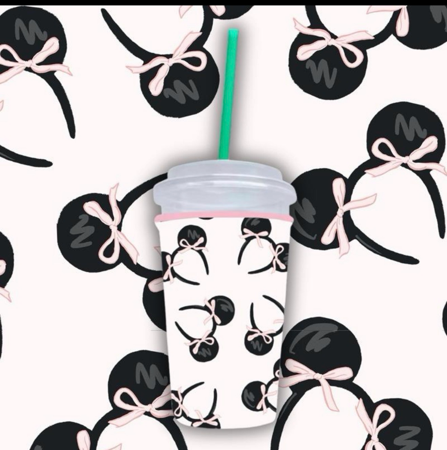 Pink Bows Medium Cup Sleeve  (Pre-Order)