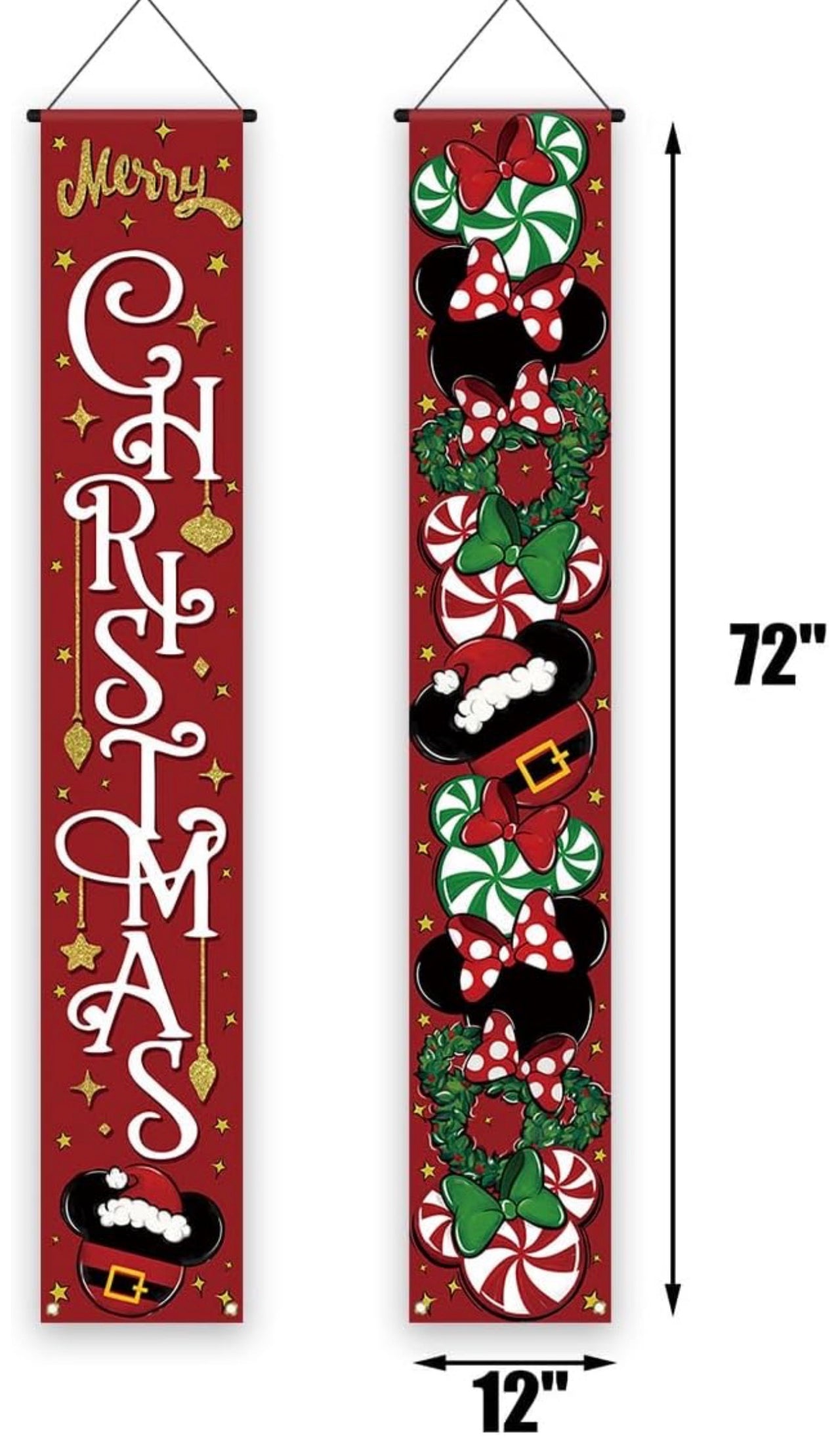 2 Piece Christmas Festive  Door Banner  (Pre-Order)
