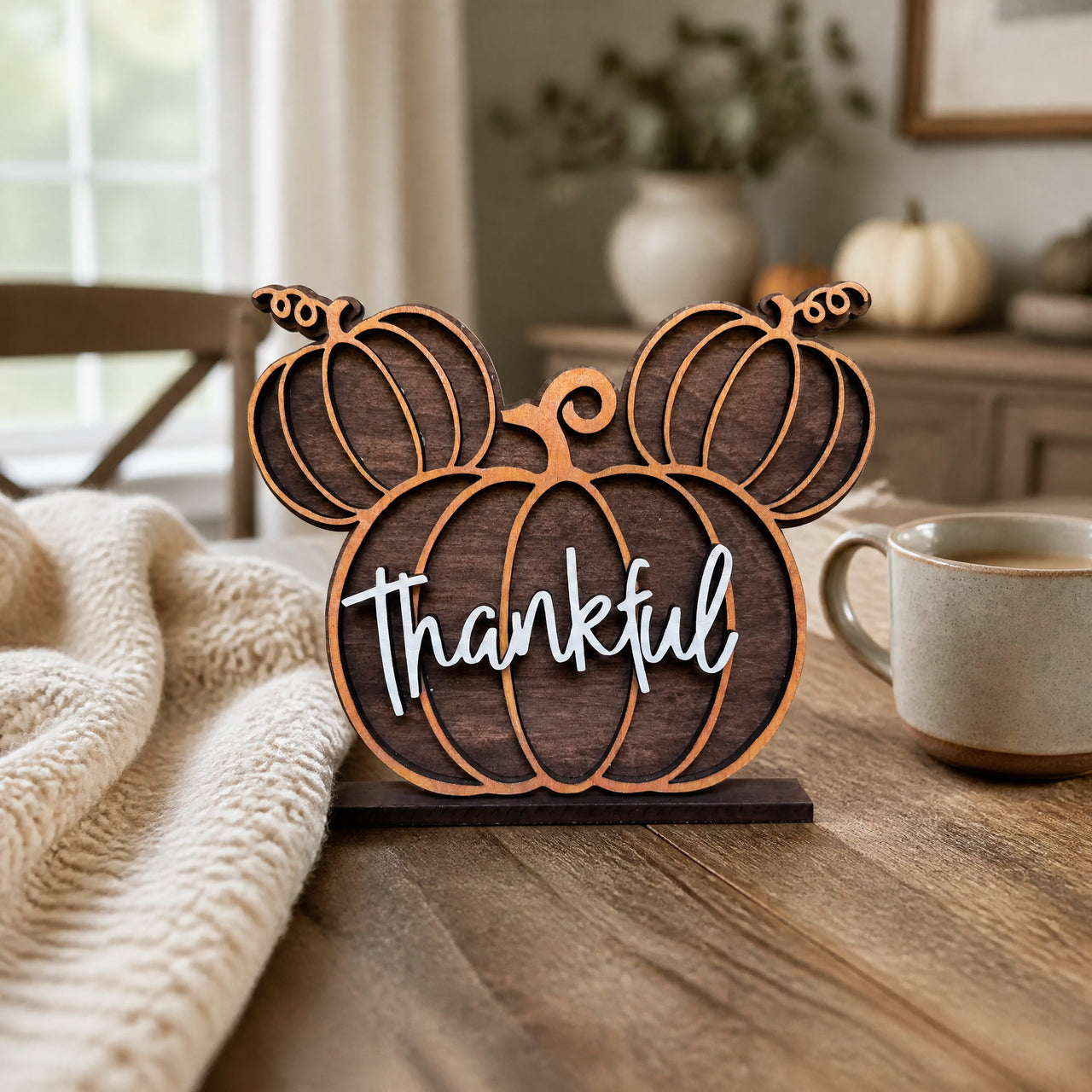 Thankful Pumpkin Mouse Stand (Pre-Order)