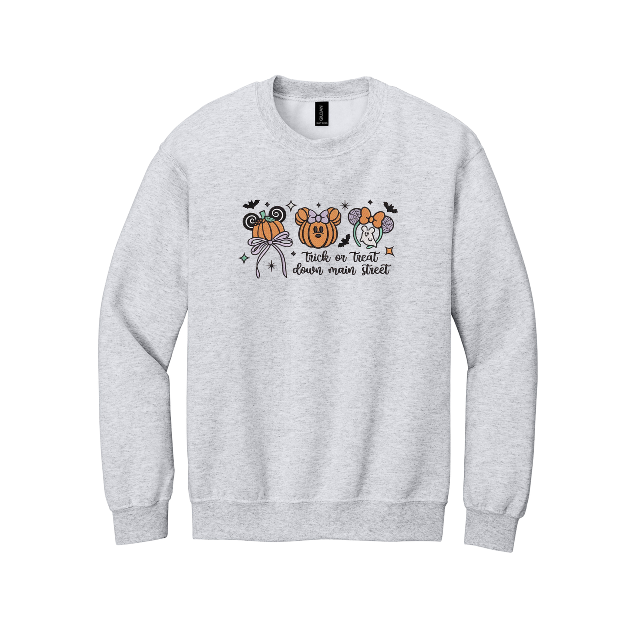 Crewneck - Ash Grey Trick or Treat Embroidered (Pre-Order)