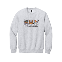 Thumbnail for Crewneck - Ash Grey Trick or Treat Embroidered (Pre-Order)