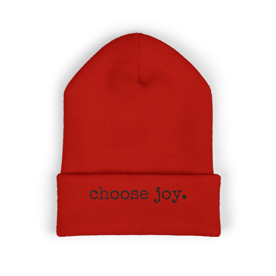 Choose Joy Embroidered Cuffed Beanie