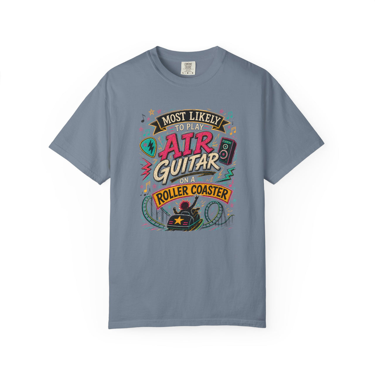 Play Air Guitar On Rollercoaster Tee