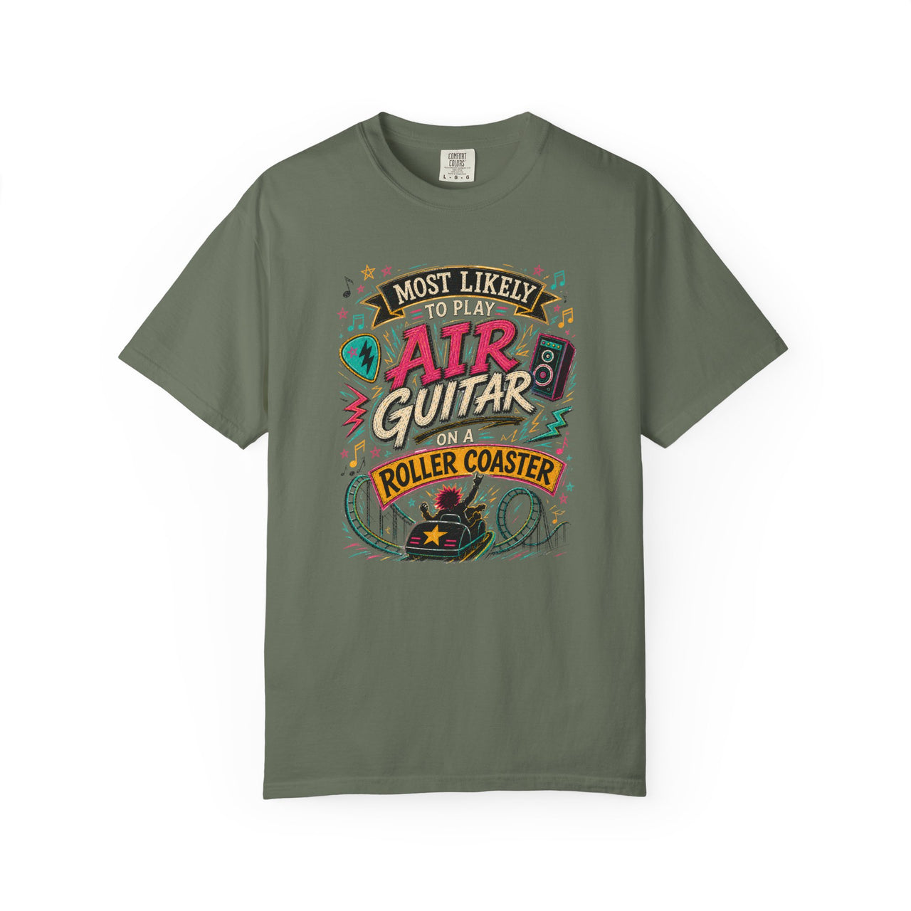 Play Air Guitar On Rollercoaster Tee
