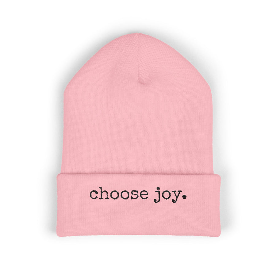 Choose Joy Embroidered Cuffed Beanie