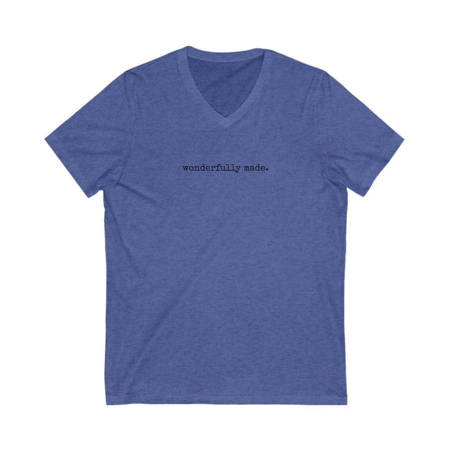 V-Neck "wonderfully made." Tee