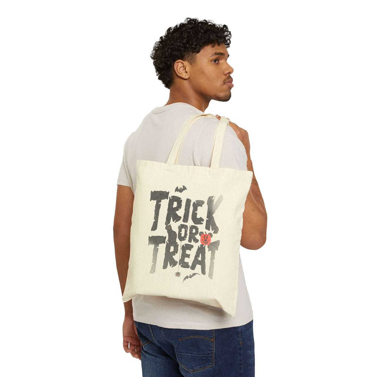 Trick or Treat Cotton Canvas Tote Bag