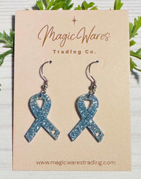 Thumbnail for Dangle Awareness Ribbon Earrings (Pre-Order)
