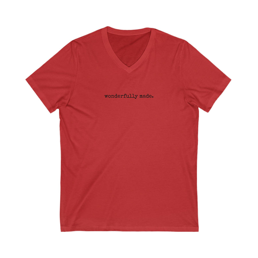 V-Neck "wonderfully made." Tee