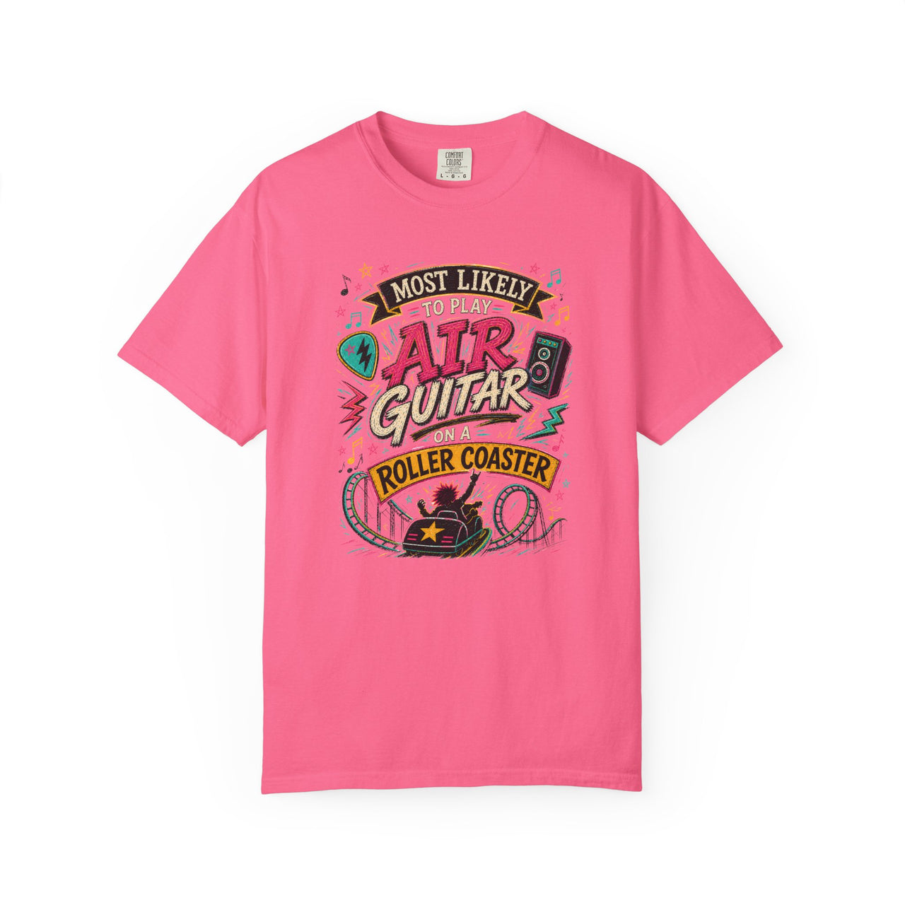 Play Air Guitar On Rollercoaster Tee
