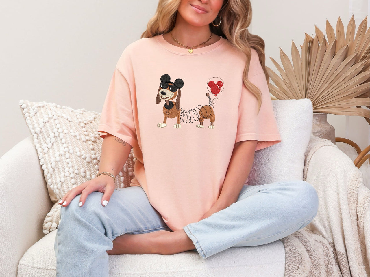 Peach Park Slinky Embroidered Tee  (pre-order)