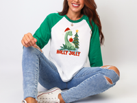 Thumbnail for Kelly Green Holly Jolly Raglan   (Pre-Order)