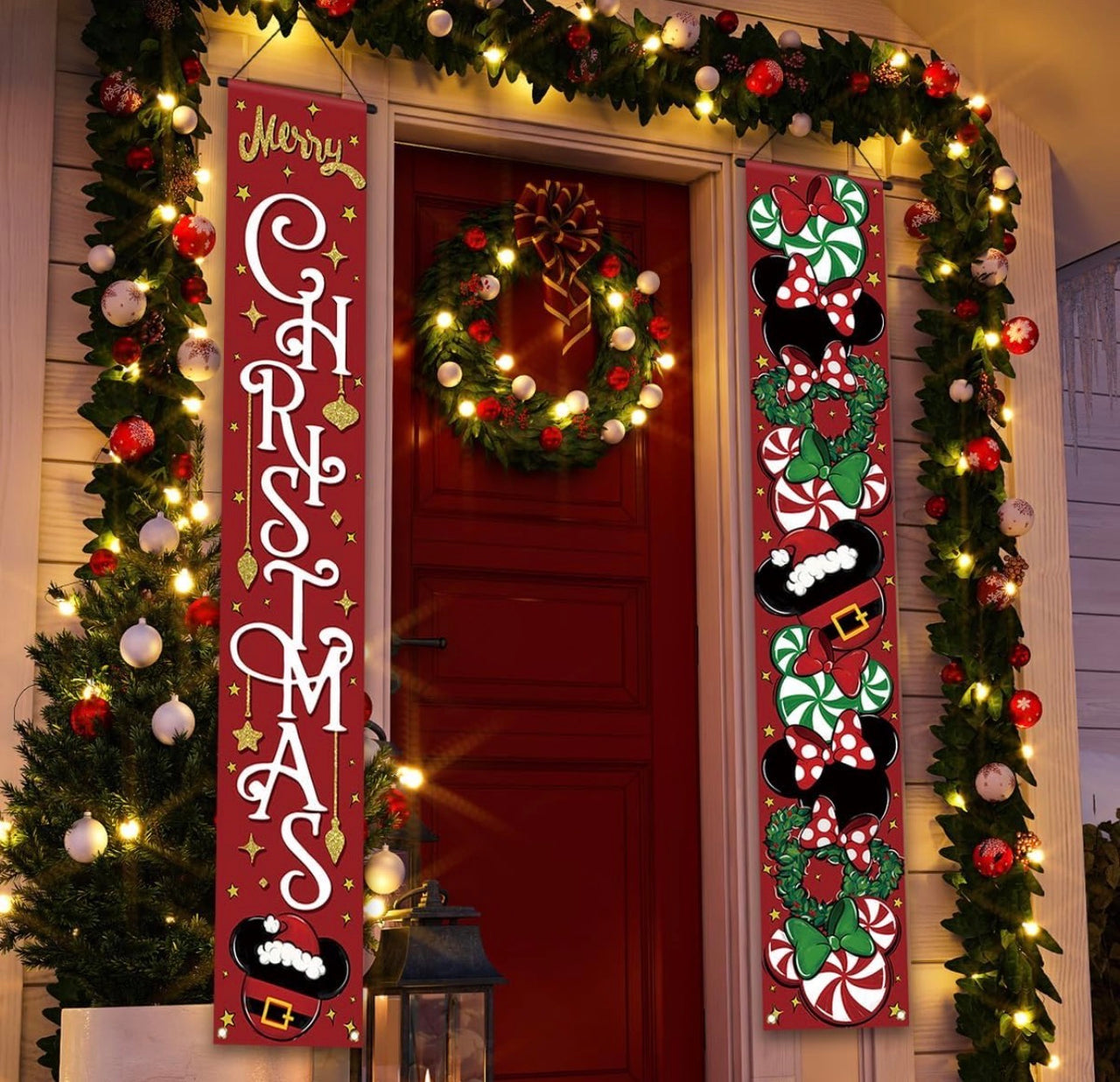 2 Piece Christmas Festive  Door Banner  (Pre-Order)