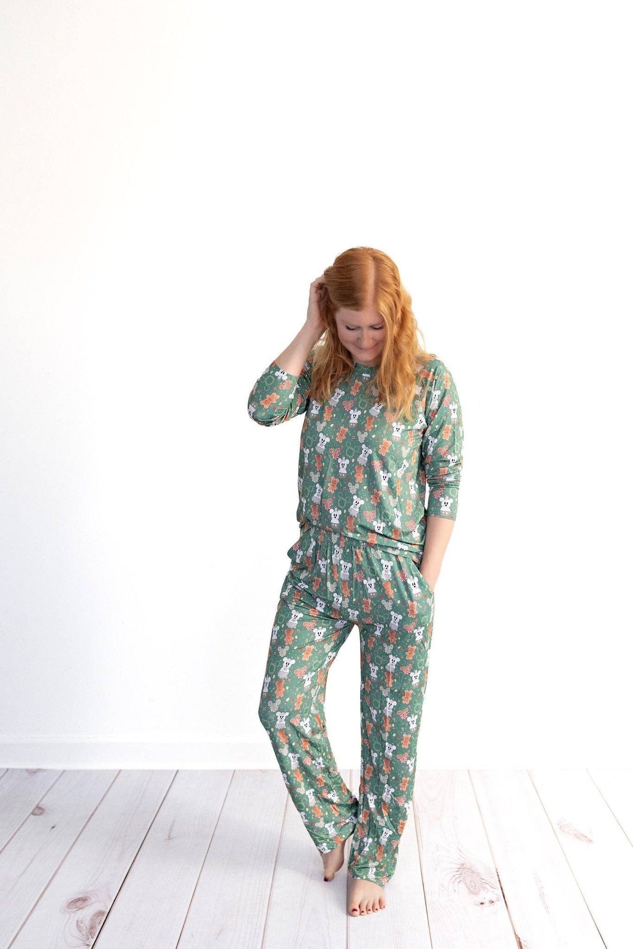 Adult Bamboo Pajamas Christmas Icons Set