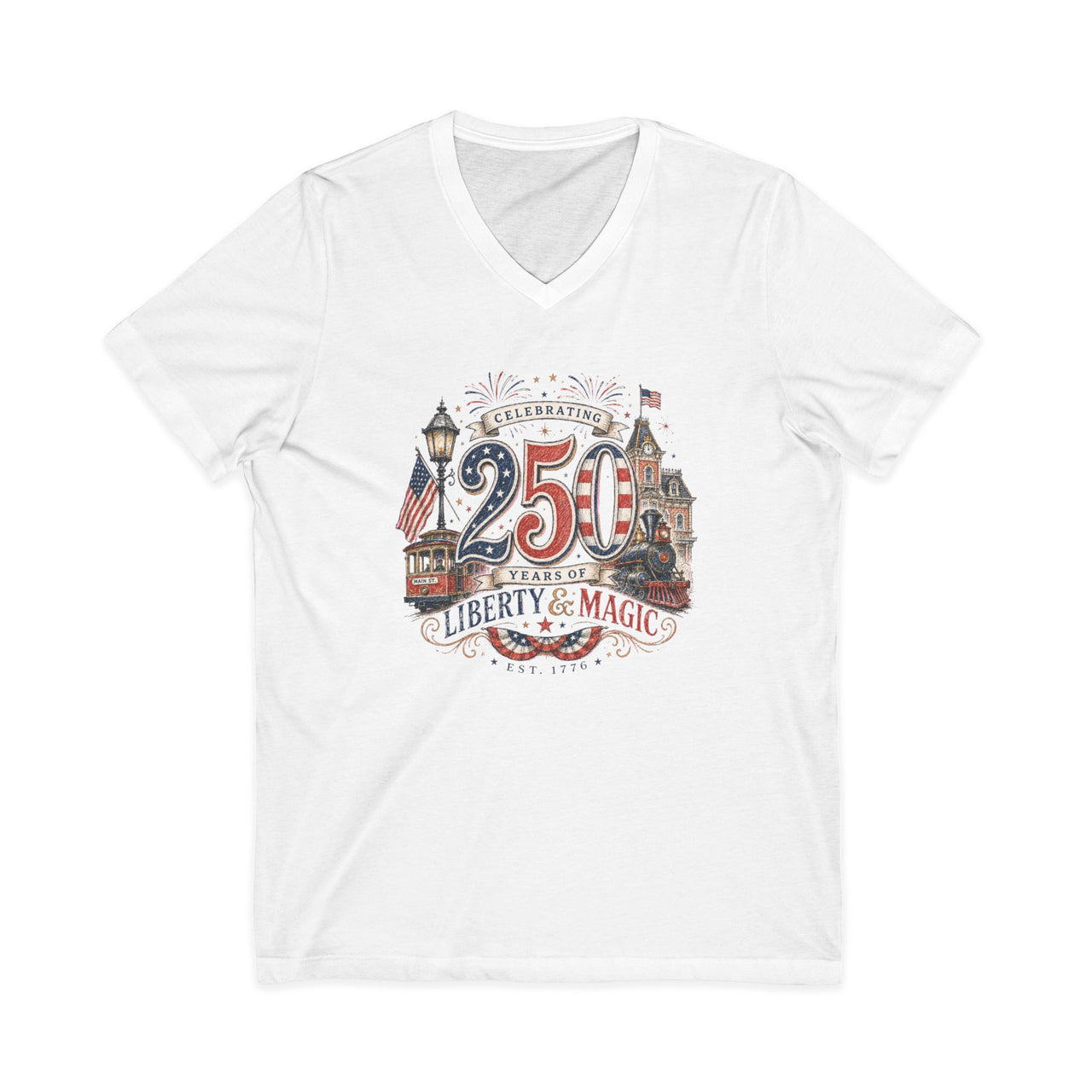 250th Anniversary Liberty & Magic V-Neck Tee