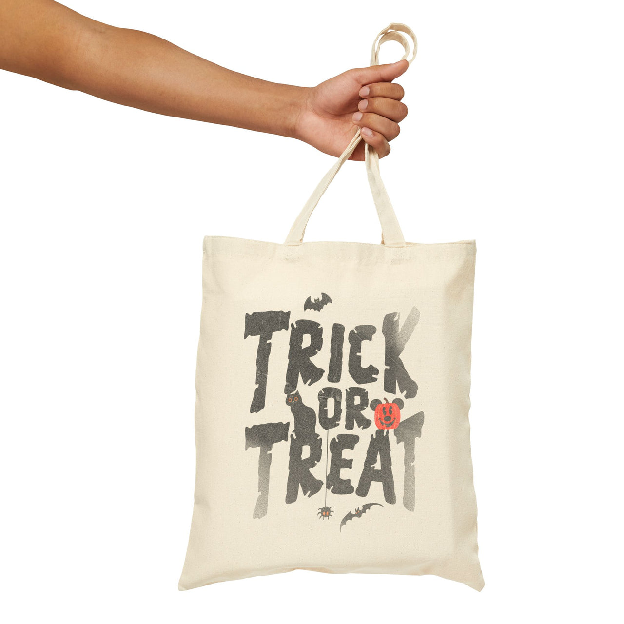 Trick or Treat Cotton Canvas Tote Bag