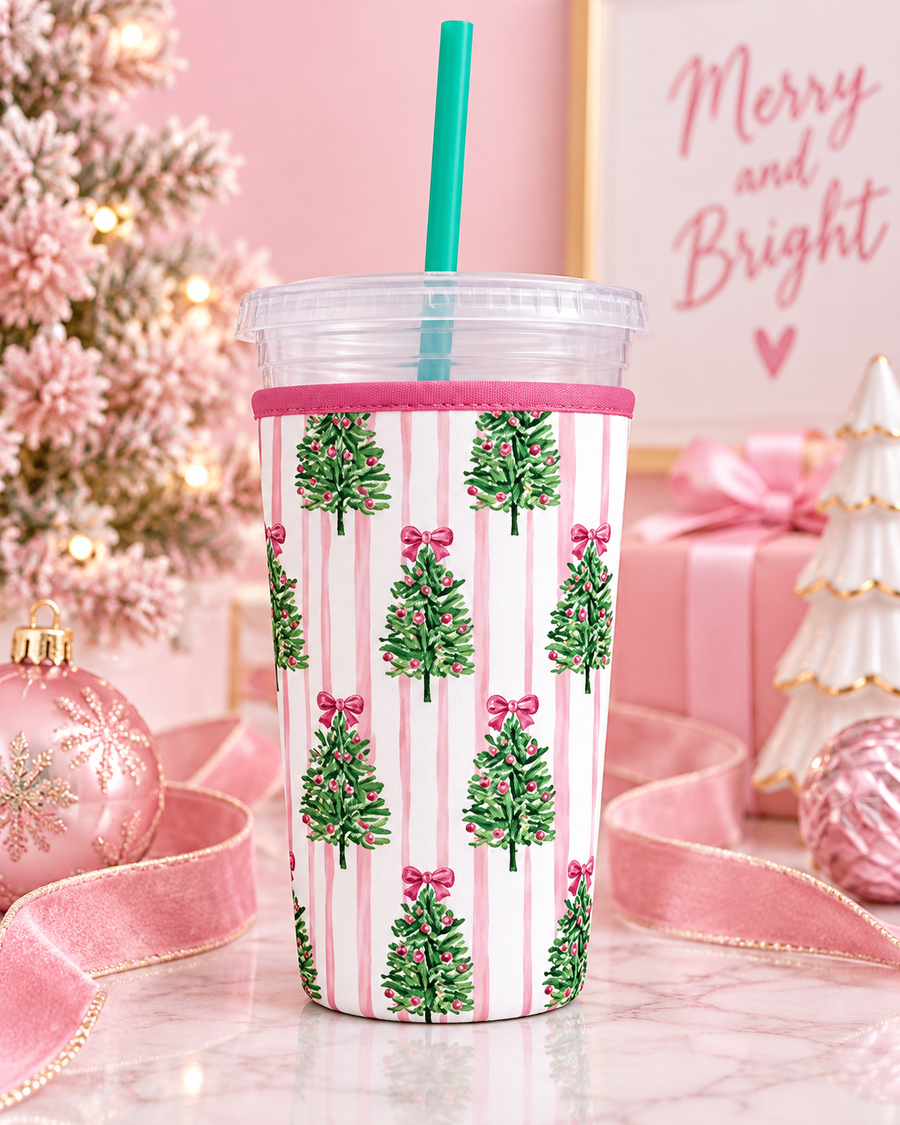 Medium Pink Tree Cup Sleeve (Pre-Order)