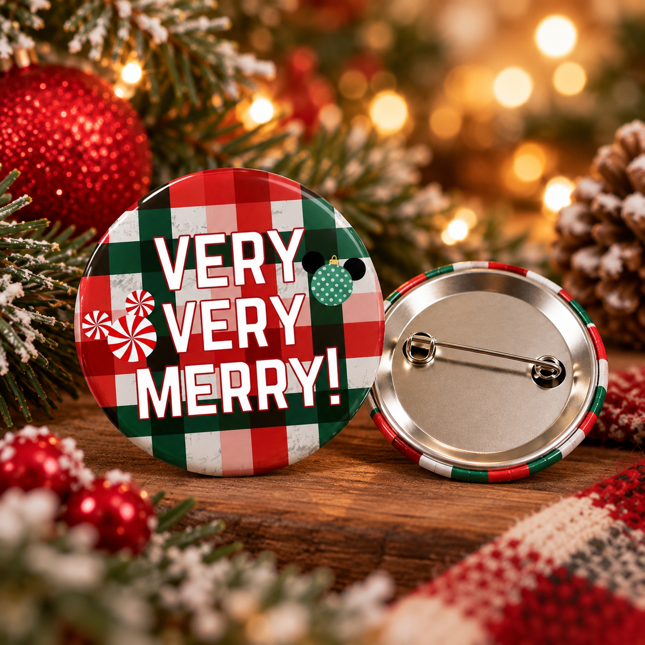 Very Very Merry Pin Back Button (Pre-Order)
